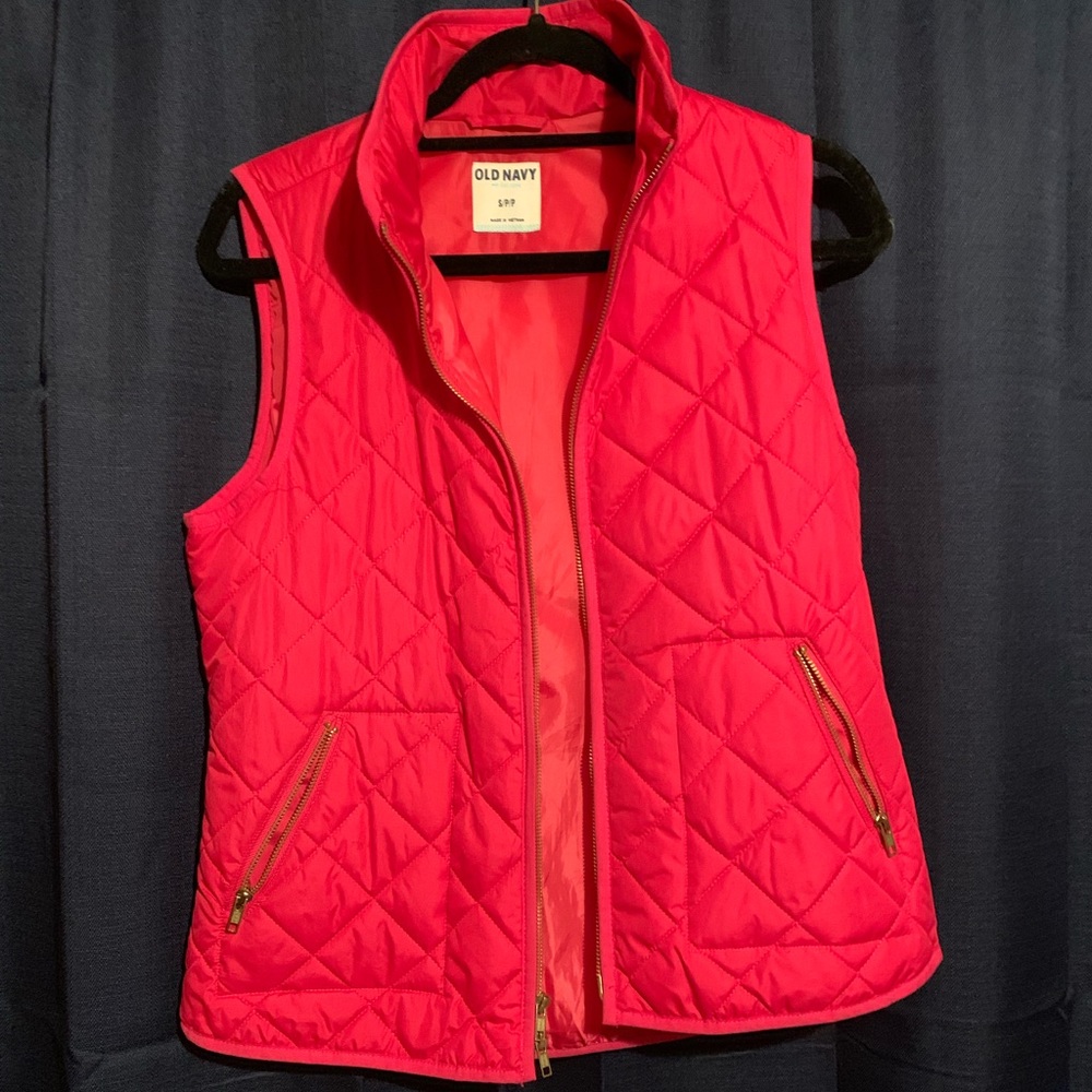 Old Navy Hot Pink Quilted Vest